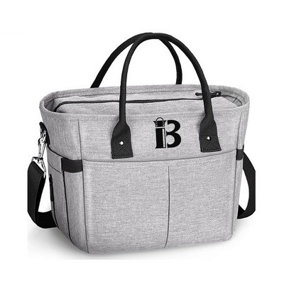 10L Oxford Insulated Lunch Cooler Bag w/ Pockets