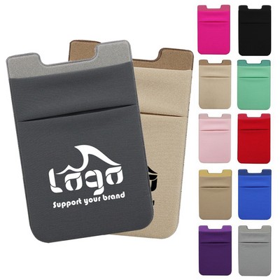 Double Pocket Spandex Lycra Cell Phone Wallet/Card Holder
