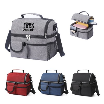 Double Layer Lunch Cooler Bag