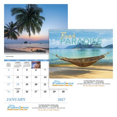 Good Value™ Beach Paradise - Spiral Calendar