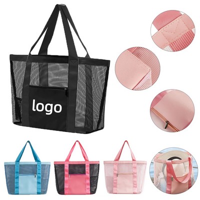Large Capacity Mesh Beach Tote Bag