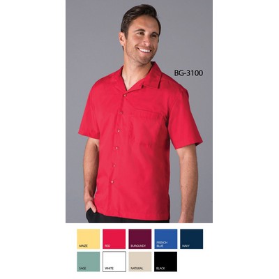Men's Solid Poplin Camp Shirt