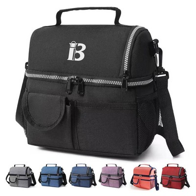 9L Double Decker Oxford Insulated Cooler Lunch Bag