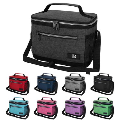 8L Leakproof Oxford Insulated Lunch Cooler Bag w/ Pocket