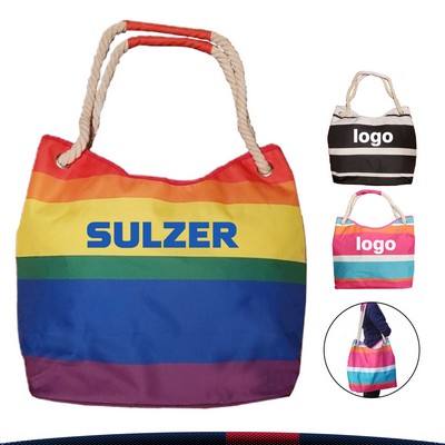 Chaky Striped Tote Bag