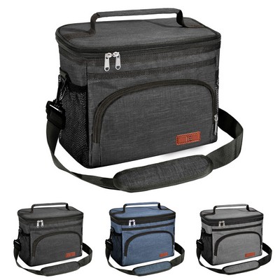 8L Oxford Insulated Cooler Lunch Bag w/ Adjustable Strap